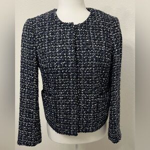 J.CREW Womens Midnight blue tweed jacket